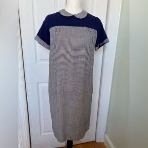 1960s Vintage Toni Lynn Houndstooth Baby Doll Dress